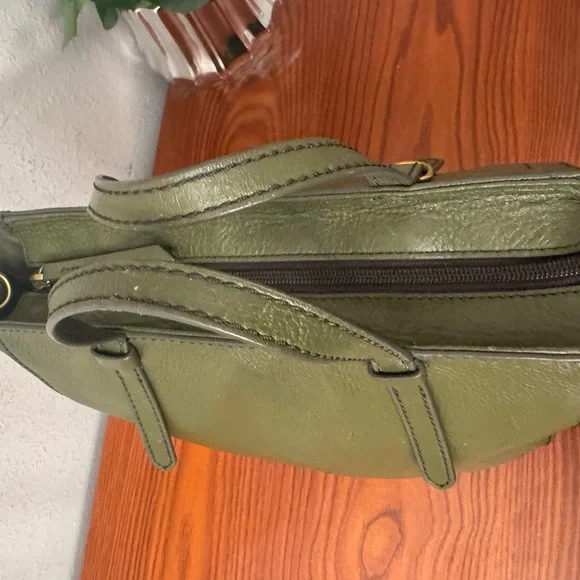 Fossil Olive Green Leather Backpack - Picture 16 of 16